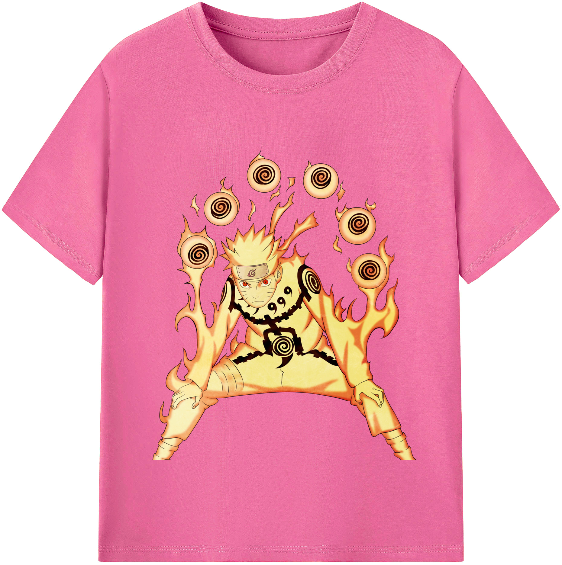 （画像用） NARUTO -ナルト- うずまき ナルト Uzumaki Naruto レディースカジュアルプリントTシャツ（綿100％）